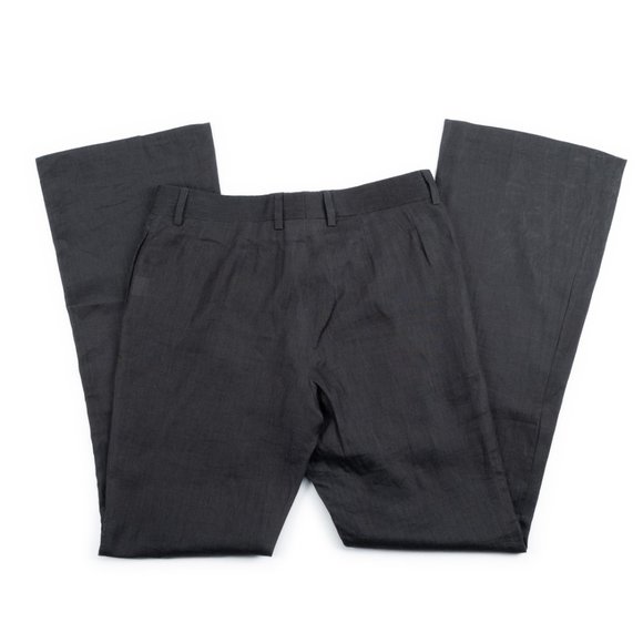 Burberry charcoal grey Italian linen Flared Tailored Trousers size 40 (U… - Picture 5 of 10